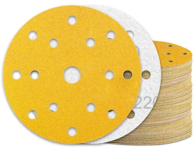 Obrázek produktu pro Brusný papír Klett, 150 mm, zrnitost 220, s 15 otvory, 60 kusů, pro excentrické brusky