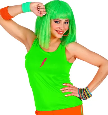Image de Débardeur | Vert fluo - Costume disco des années 80