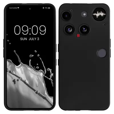 Produktbild von kwmobile Handyhülle für Nothing Phone 3 Hülle - weiches Handy Silikon Case - Schutzhülle Cover - Schwarz matt
