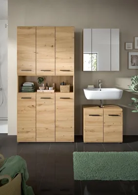 Produktbild von Badezimmer-Set >Ice< in artisan oak - 165x185x46cm (BxHxT)