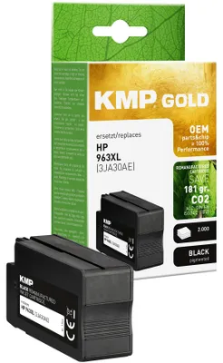 Immagine prodotto di KMP Printtechnik AG 1766,6001 KMP GOLD Patrone HP 963XL (3JA30AE) black 2300 S. remanufactured