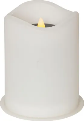 Produktbild von Star Trading Solarkerze Saul, LED mit Flacker-Effekt, Outdoor, Weiß, Dämmerungssensor, Warmweiß, 10 cm