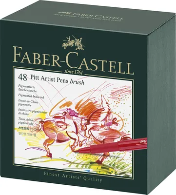 Produktbild von FABER-CASTELL Tuschestift PITT artist pen 48er Atelierbox