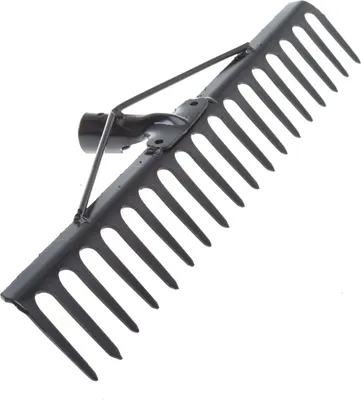 Obrázek produktu pro Aqbau® Kovové zahradní hrábě Hrábě na seno 18 hrotů (475 mm)
