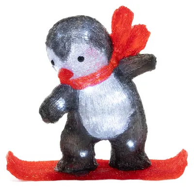 Image de Décoration LED d'hiver, pingouin, 30,3 cm