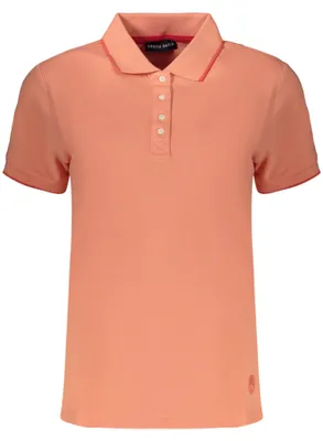 Image de Polo pour femme de la marque Damen, couleur rose, avec des détails contrastants - Éco-responsable et élégant