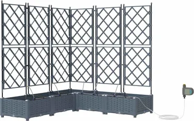 Zdjęcie produktu dla Doniczka ogrodowa 5 pcs Jasnoszary 120 x 120 x 126 cm