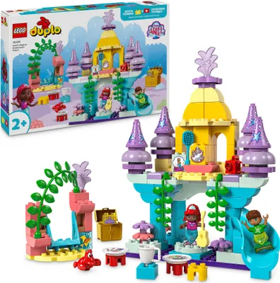 Produktbild von LEGO DUPLO | Disney Arielles magischer Unterwasserpalast, Lernspielzeug zu Arielle, die Meerjungfrau, Unterwasserschloss für Kinder ab 2 Jahren 10435