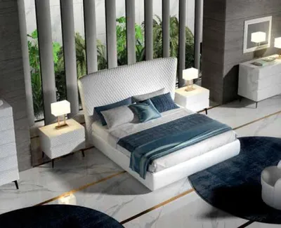 Immagine prodotto di Telaio del letto Design Letto matrimoniale Lusso Camera da letto Legno Letto in ecopelle Nuovo