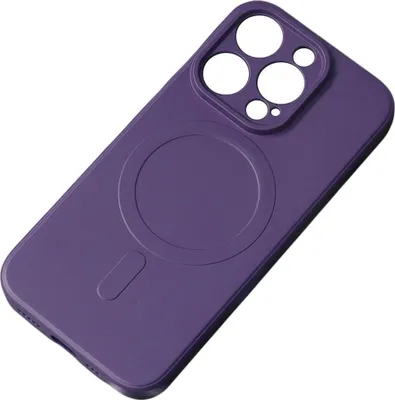 Image de étui en silicone pour iPhone 16e avec MagSafe - Violet