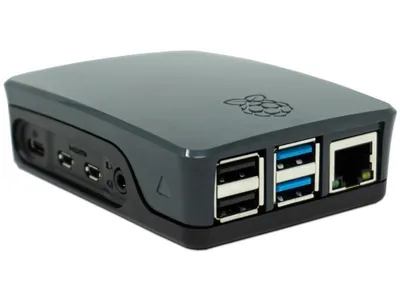 Produktbild von Raspberry RPI4 CASE BLK/GRY Raspberry Gehäuse Original für 4B Schwarz/grau