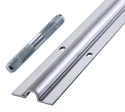 Produktbild von SOTECH Torschiene R10 1000 mm mit Verbindungsstift – für Torrollen, 55 x 15 mm, Stahl verzinkt