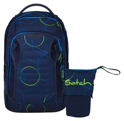 Produktbild von Satch, Schulrucksack-Set MATCH PLUS Blue Tech 2-teilig, ab. 5. Klasse