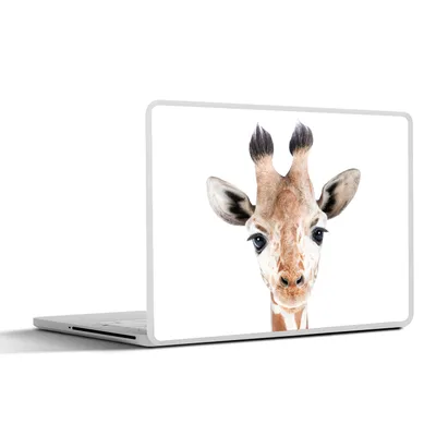 Produktbild von MuchoWow® Laptop Aufkleber Sticker Cover Giraffe - Tiere - Natur - Porträt 40x30 cm - Laptop Dekoration - Selbstklebend