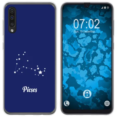 Produktbild von PhoneNatic Case kompatibel mit Samsung Galaxy A50 Silikon-Hülle SternzeichenPisces M1