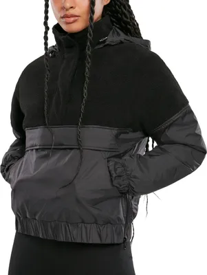 Immagine prodotto di Dámská větrovka Urban Classics Donna Sherpa Mix Pull Over Jacket nero/nero - M