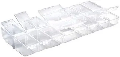 Immagine prodotto di Scatola portaoggetti trasparente con 14 scomparti per materiali da bricolage