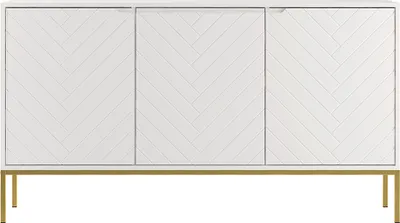 Produktbild von Sideboard 151 cm breit in weiß matt mit gefräster Front ANGERA-140