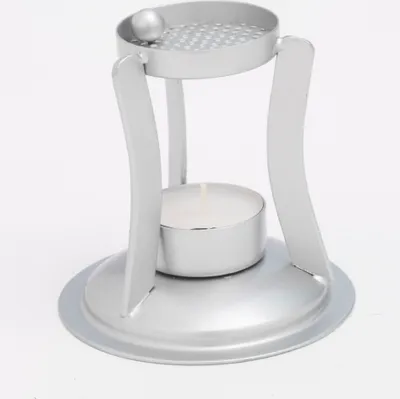 Produktbild von Räucherstövchen Eisen Silber Höhe 10 cm mit Teelicht