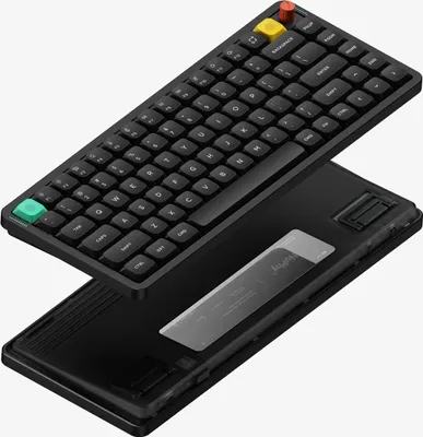 Image de Nuphy Air75 V3 Mécanisme de dégustation échangeable à chaud, 84 Goûts 75% ANSI US Layout, Custom Low Profile, RGB LED, Montage sur joint, Bluetooth/2.4GHz/USB-C, Schwarz Blush nano