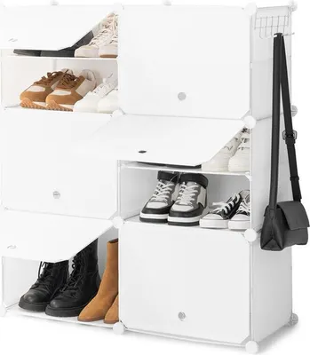 Produktbild von Tragbarer modularer Schuhschrank InnovaGoods Weiß - 36 Paar