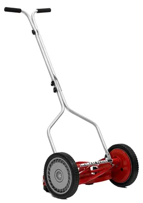 Spindelmäher 14 Zoll, 5 Messer, Hand-Rasenmäher, rot