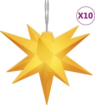 Produktbild von vidaXL LED-Weihnachtsstern mit 10 LEDs Gelb 10 cm