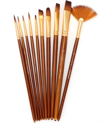 Produktbild von 10 kusov Štetec Set Rôzne tvar nylonové vlasy Akvarel Akryl Maľba Štetec Pen