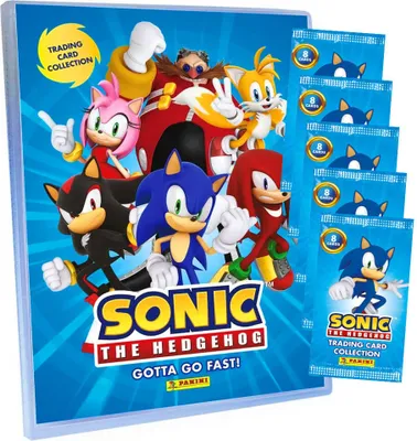 Produktbild von SONIC Karten - (2025) The Hedgehog Sammelkarten - 1 Mappe + 5 Booster