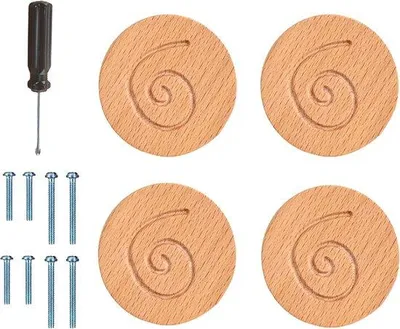 Produktbild von Hölzerne Schubladenknöpfe - Für Haus, Küche, Schlafzimmer, Kleiderschrank