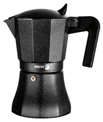 Immagine prodotto di Caffettiera italiana Fagor in alluminio nero