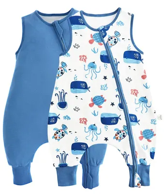 Produktbild von Baby-Schlafsack mit Beinen - 1.0 TOG, 100% Baumwolle, Blau, 2-3 Jahre