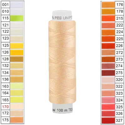 100m / 1 Spule Unipoly 120 TEX14x2 Polyester sandgelb