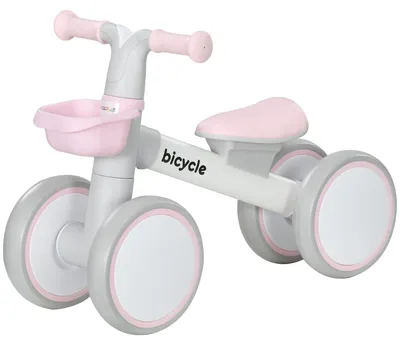 Productafbeelding van AIYAPLAY Loopfiets voor kinderen, geschikt vanaf 1 jaar, zonder schroeven, roze en wit