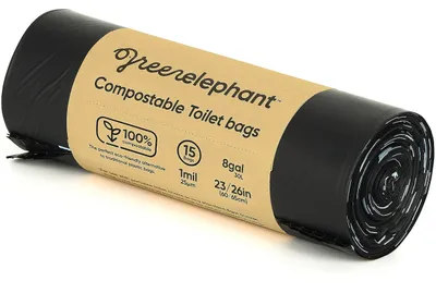 Imagen del producto de Bolsas para inodoro portátil, 15 unidades, portátiles, para camping y baños compostables