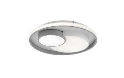 Image de Plafonnier LED, gris blanc, variateur d'intensité 3 niveaux, D 50 cm
