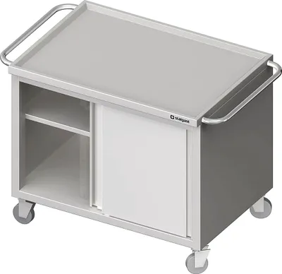 Produktbild von Transportwagen mit geschlossenem Unterbau, und Schiebetüren, 1200x600x850 mm, verschweißt