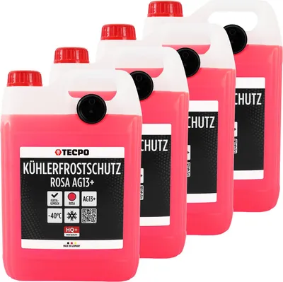 Produktbild von TECPO Kühlerfrostschutz Antifreeze AG13+, 20 Liter Kühlmittel rosa rot -40 C°