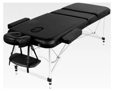 Produktbild von Mobile Massageliege 3 Zonen Massagebett 70 cm Breit Höhenverstellbar mit Aluminium-Füßen, Kopfstütze und Tragetasche bis 250 kg belastbar