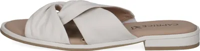 Produktbild von Caprice Damen Pantolette aus Leder mit geflochtenen Riemen 9-27100-42, Größe:41 EU, Farbe:Weiß