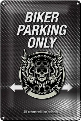 Produktbild von Blechschild Spruch 20x30cm Biker parking only all others