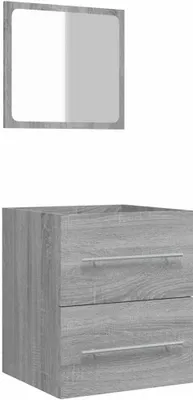 Obrázok produktu pre vidaXL Kúpeľňová skrinka so zrkadlom Grey Sonoma 41x38,5x48 cm
