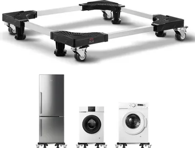 Immagine prodotto di Base mobile per frigorifero 1100 lb 27,5-35,4 pollici Carrello per mobili regolabile