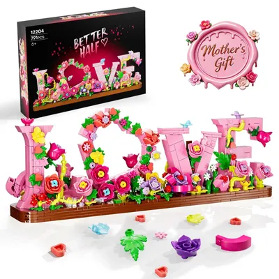 Productafbeelding van Hart-decoratie, bouwspelletjes set. Bouwset met 791 onderdelen. Cadeau voor meisjes, kinderen, volwassenen en vrouwen. Geschikt voor woon- en kantoordecoratie. Creatief cadeau-idee