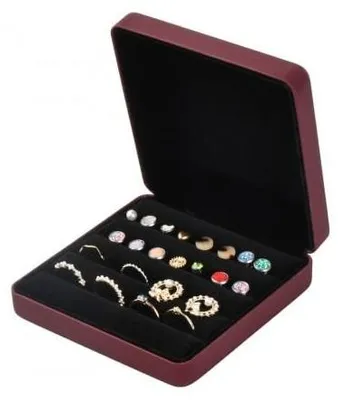 Produktbild von Schmuckring-Organizer, blau, Aufbewahrungsbox, Schmuckkästchen für Reisen, Zuhause, aus Kunstleder, Samt-Schmuck, Geschenkbox, für Ringe, Ablagebox für Damen und Mädchen, für mehrere Ringe und Ohrringe