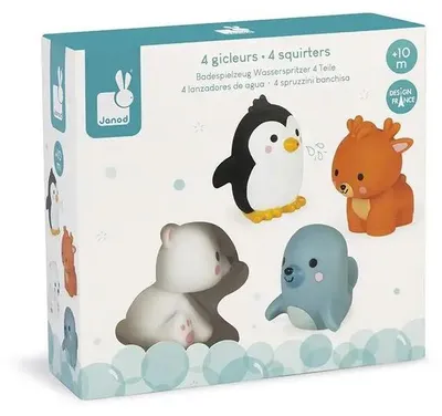 Immagine prodotto di Giocattolo da bagno Janod - figura splash animali polari - giocattolo acquatico colorato