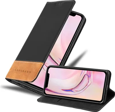 Obrázek produktu pro Cadorabo pouzdro pro Apple iPhone 13 PRO Protective Case in Black SHandy Case Pouzdro na knihu Kryt z umělé kůže