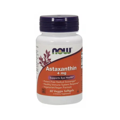 Produktbild von NOW Foods Astaksantyna 4 mg 60 kapsułek
