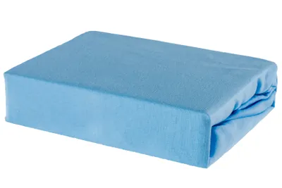 Produktbild von Bettlaken Spannbettlaken Laken aus Baumwolle 100% Jersey – 80x180 Blau