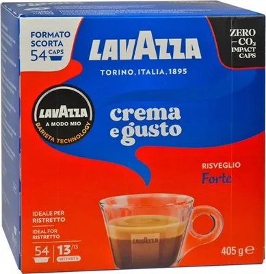 Produktbild von Lavazza Crema e Gusto Forte, Kaffeekapsel, Espresso, Medium geröstet, A Modo Mio, 54 Tassen, Mehrfarbig